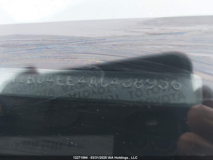2010 Toyota Corolla S/Le/Xle VIN: 2T1BU4EE4AC438956 Lot: 12271594