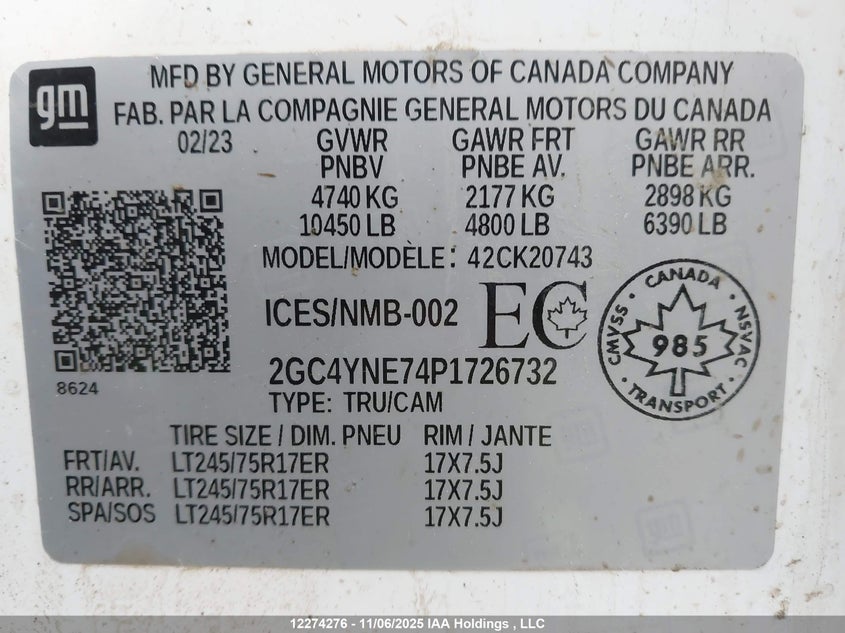 2GC4YNE74P1726732 2023 CHEVROLET SILVERADO photo no. 19
