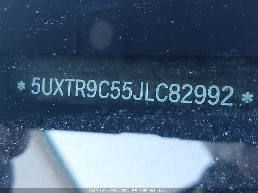 Auction sale of the 2018 BMW X3 , vin: 5UXTR9C55JLC82992, lot number: 12276161