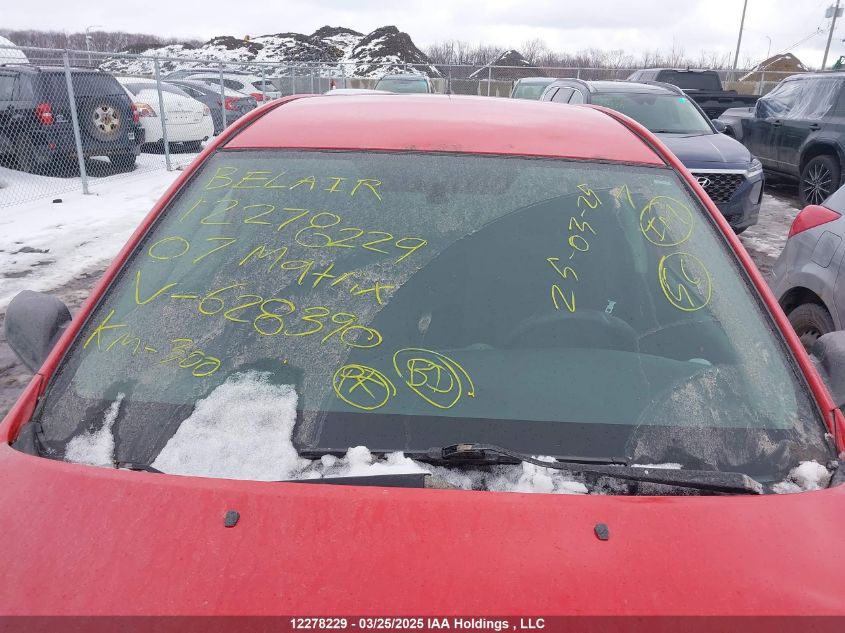 2007 Toyota Matrix Xr VIN: 2T1KR32E97C628390 Lot: 12278229