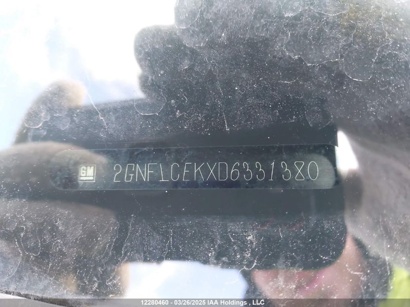2013 Chevrolet Equinox VIN: 2GNFLCEKXD6331380 Lot: 12280460