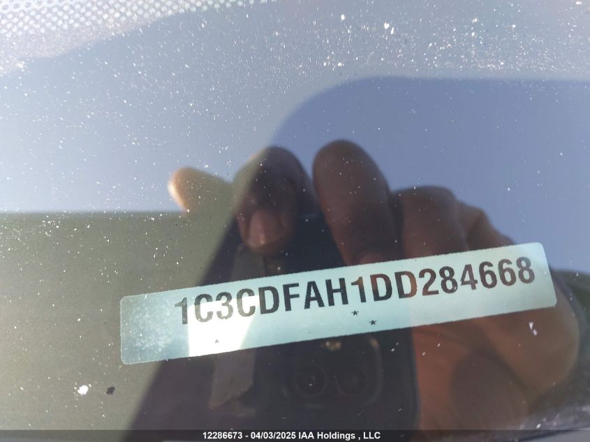 2013 Dodge Dart Se/Aero VIN: 1C3CDFAH1DD284668 Lot: 12286673