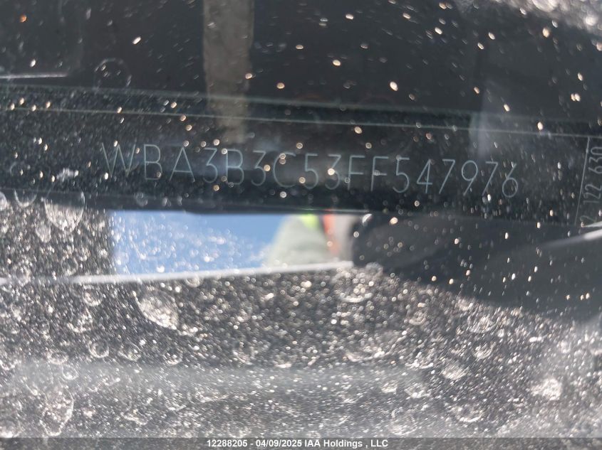 2015 BMW 3 Series VIN: WBA3B3C53FF547976 Lot: 12288205