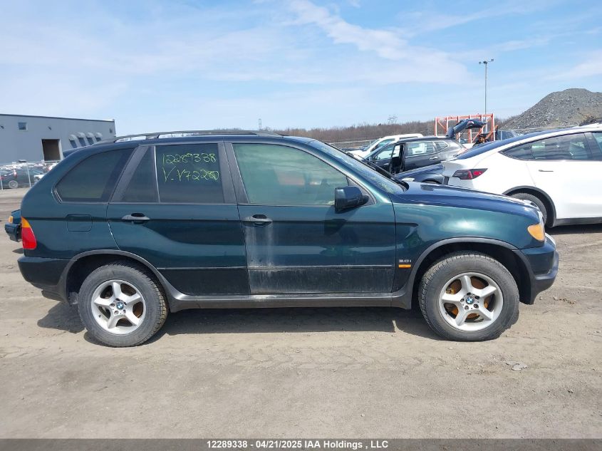 2002 BMW X5 3.0I VIN: 5UXFA53522LV72280 Lot: 12289338