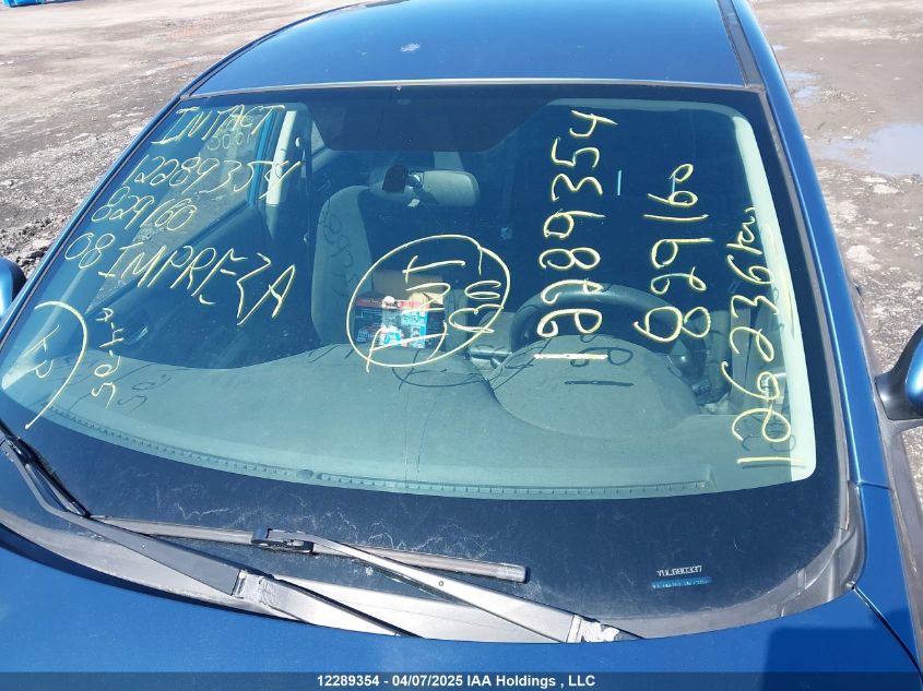 2008 Subaru Impreza VIN: JF1GH61618H829160 Lot: 12289354