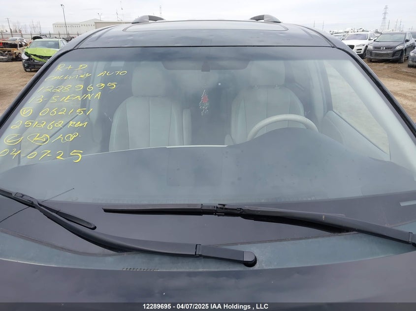 2013 Toyota Sienna Xle 7 Passenger VIN: 5TDDK3DC4DS062151 Lot: 12289695