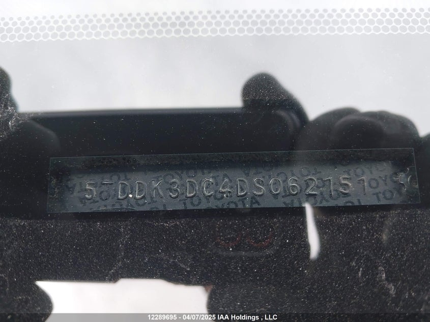 2013 Toyota Sienna Xle 7 Passenger VIN: 5TDDK3DC4DS062151 Lot: 12289695