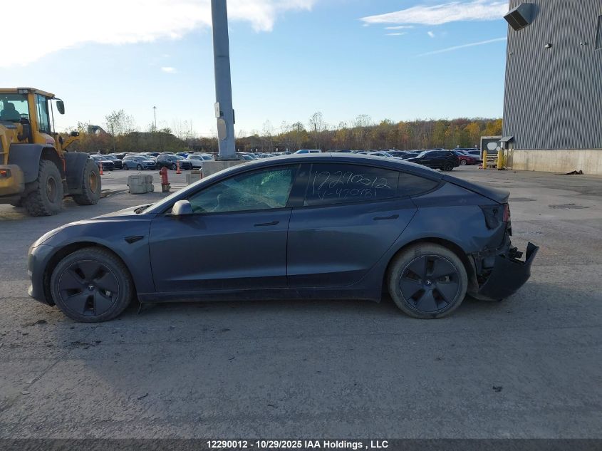 2023 Tesla Model 3 Rwd VIN: 5YJ3E1EAXPF420981 Lot: 12290012