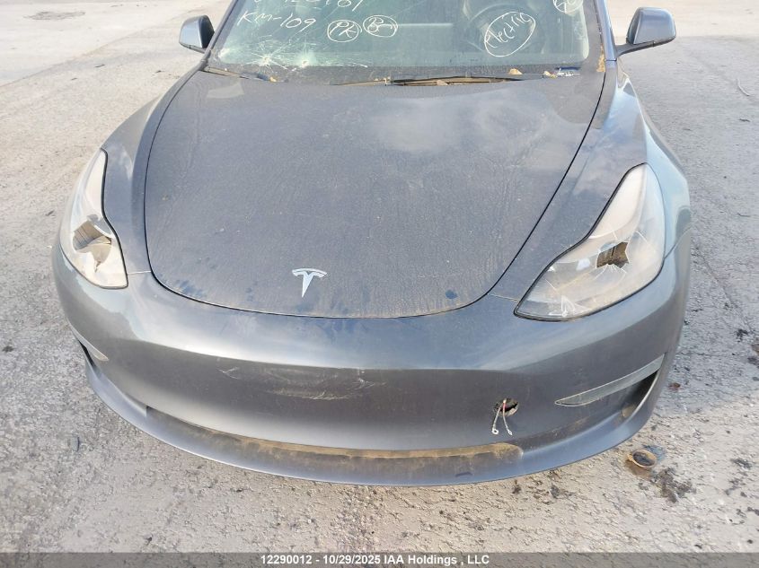 2023 Tesla Model 3 Rwd VIN: 5YJ3E1EAXPF420981 Lot: 12290012