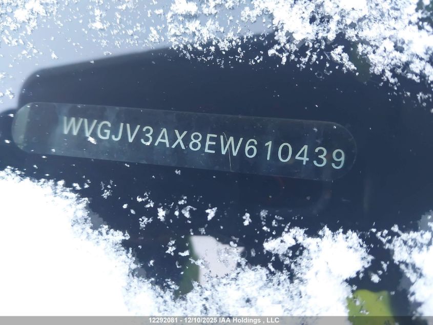 2014 Volkswagen Tiguan S/Se/Sel/R-Line VIN: WVGJV3AX8EW610439 Lot: 12292081