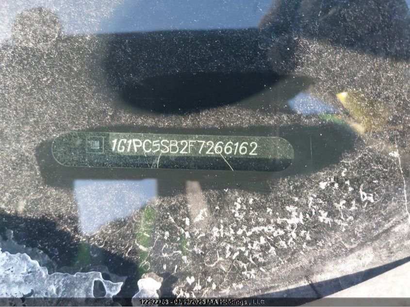2015 Chevrolet Cruze VIN: 1G1PC5SB2F7266162 Lot: 12292226
