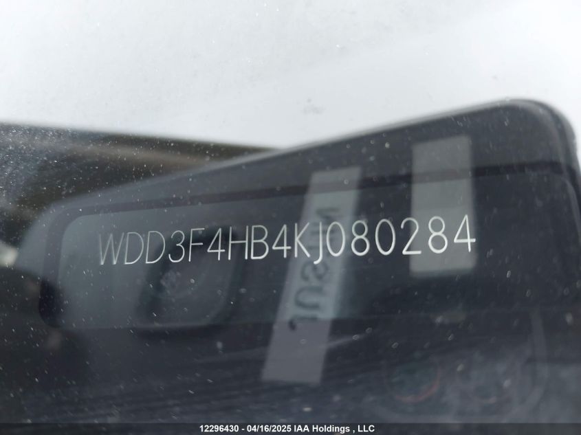 2019 Mercedes-Benz A 250 4Matic VIN: WDD3F4HB4KJ080284 Lot: 12296430