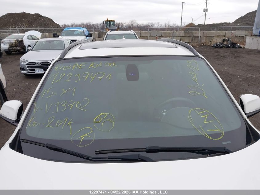 2015 BMW X1 VIN: WBAVM5C53FVV93702 Lot: 12297471