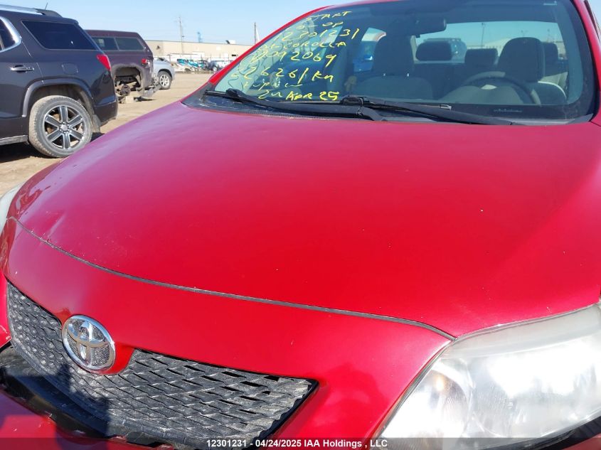 2009 Toyota Corolla Ce VIN: 2T1BU40E69C092069 Lot: 12301231