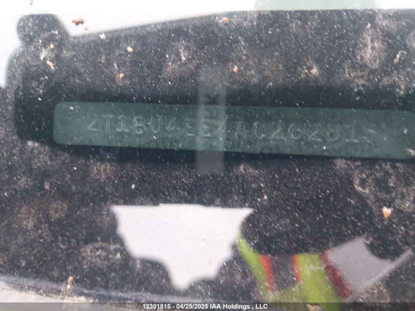 2010 Toyota Corolla Le VIN: 2T1BU4EE4AC262815 Lot: 12301815