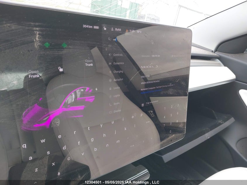 2020 Tesla Model 3 VIN: 5YJ3E1EA2LF604063 Lot: 12304501