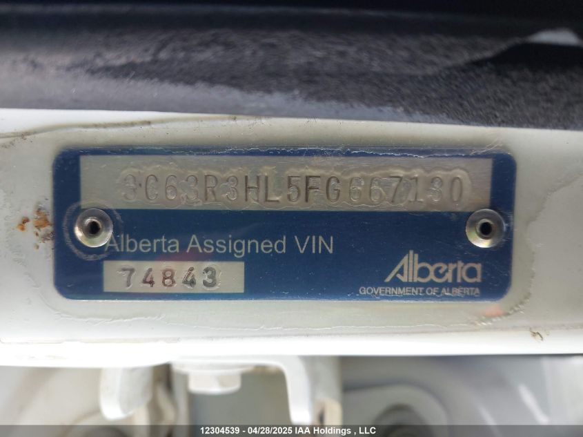 2015 Ram 3500 Slt VIN: 3C63R3HL5FG667130 Lot: 12304539