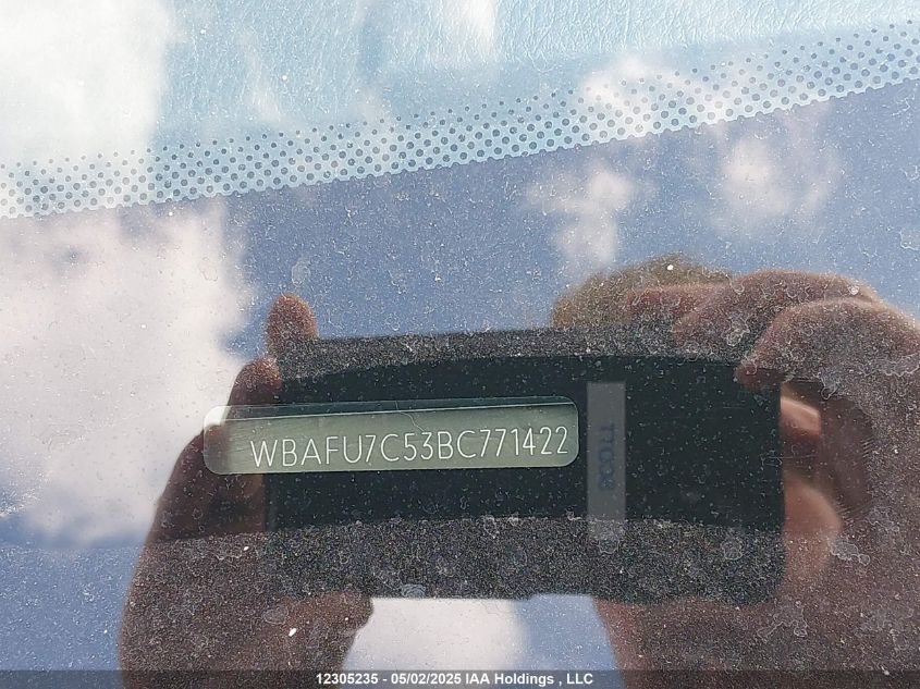 2011 BMW 535 Xi VIN: WBAFU7C53BC771422 Lot: 12305235