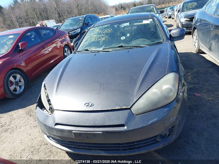 2008 Hyundai Tiburon Gs VIN: KMHHM65D98U287652 Lot: 12274138X