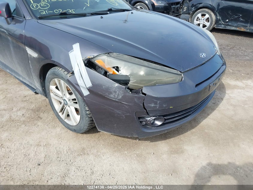 2008 Hyundai Tiburon Gs VIN: KMHHM65D98U287652 Lot: 12274138X