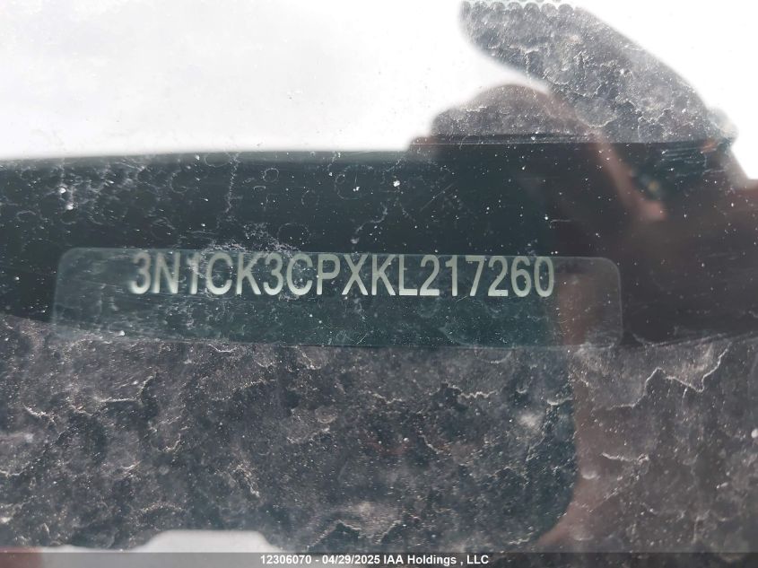 2019 Nissan Micra VIN: 3N1CK3CPXKL217260 Lot: 12306070