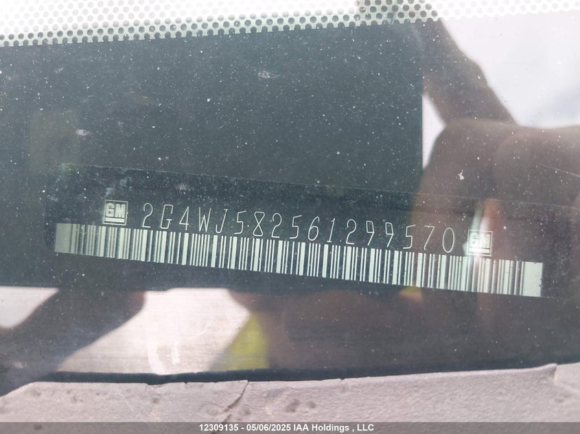 2006 Buick Allure Cxl VIN: 2G4WJ582561299570 Lot: 12309135
