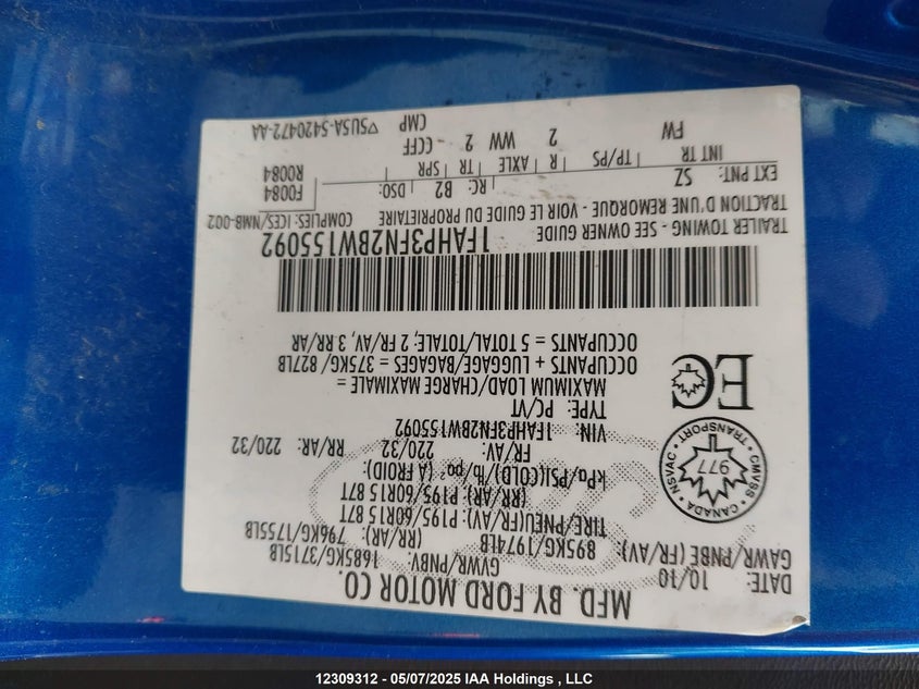 1FAHP3FN2BW155092 2011 FORD FOCUS photo no. 18