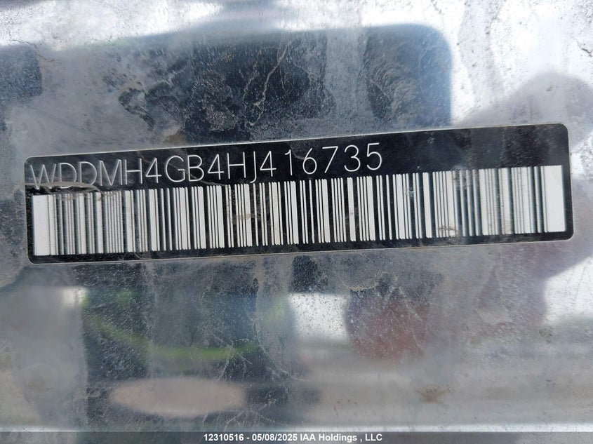 2017 Mercedes-Benz B 250 Sports Tourer VIN: WDDMH4GB4HJ416735 Lot: 12310516