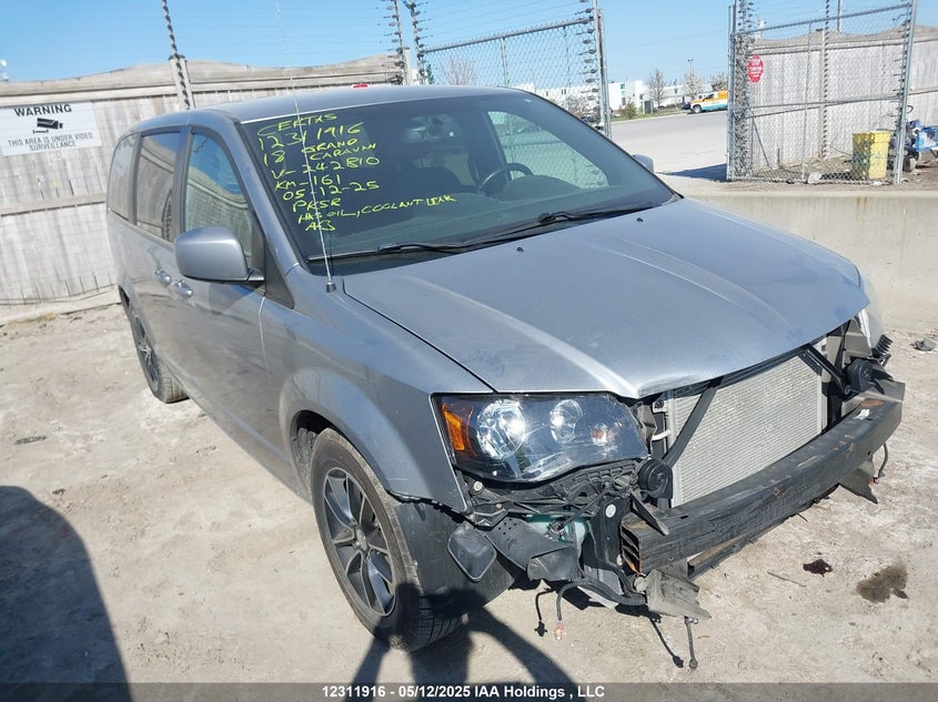 2C4RDGEG2JR242810 2018 Dodge Grand Caravan Gt auction photo 1