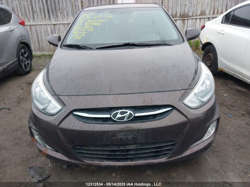 2015 Hyundai Accent Se VIN: KMHCT4AE0FU810585 Lot: 12312534