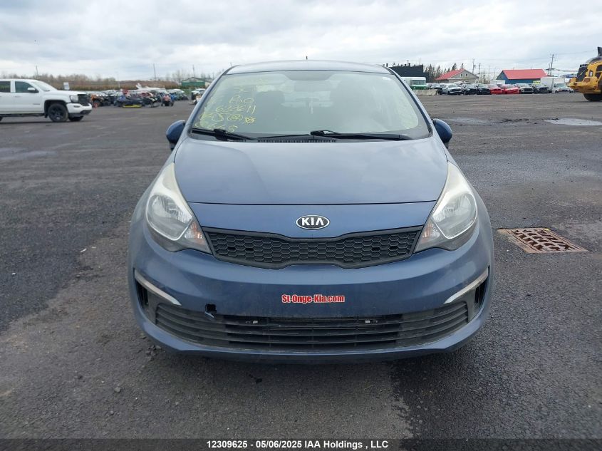 2016 Kia Rio Ex/Ex+ W/Sunroof/Lx/Lx+/Lx+ Eco/Sx VIN: KNADM4A30G6622611 Lot: 12309625X