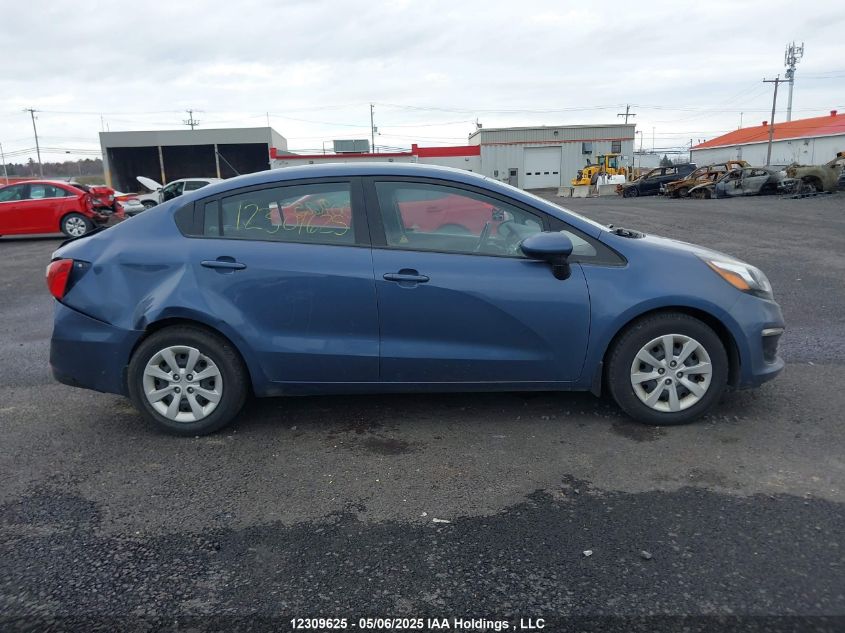 2016 Kia Rio Ex/Ex+ W/Sunroof/Lx/Lx+/Lx+ Eco/Sx VIN: KNADM4A30G6622611 Lot: 12309625X