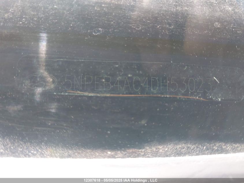 2013 Hyundai Sonata Gls VIN: 5NPEB4AC4DH530237 Lot: 12307618X