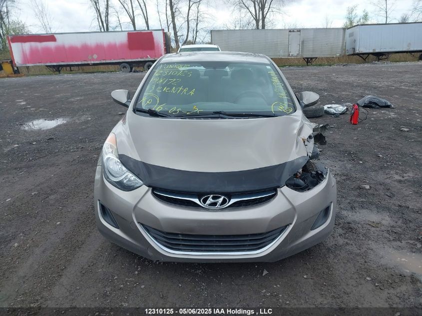 2013 Hyundai Elantra L VIN: 5NPDH4AE1DH198172 Lot: 12310125X