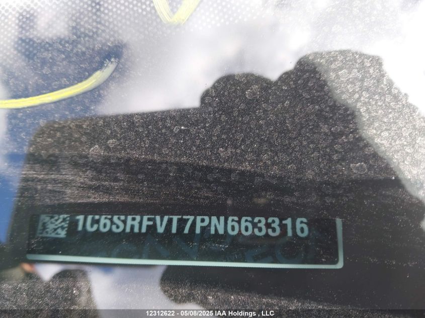2023 Ram 1500 Sport VIN: 1C6SRFVT7PN663316 Lot: 12312622