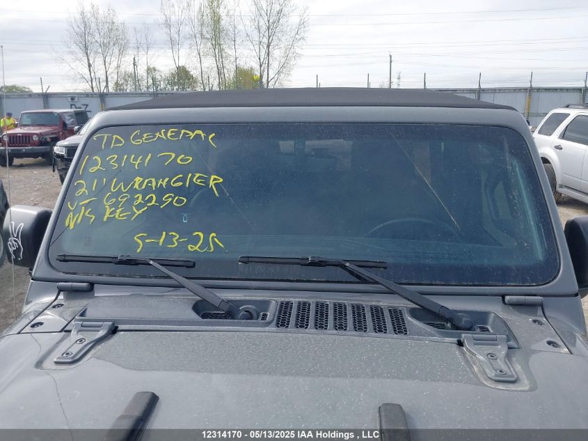 2021 Jeep Wrangler Unlimited Sahara VIN: 1C4HJXEN7MW692290 Lot: 12314170