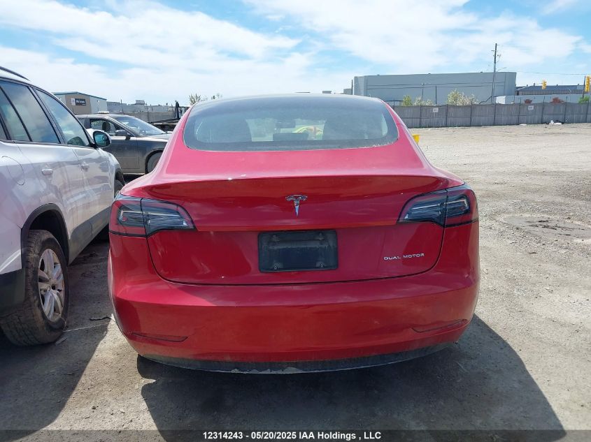 2023 Tesla Model 3 VIN: LRW3E1EB6PC876348 Lot: 12314243