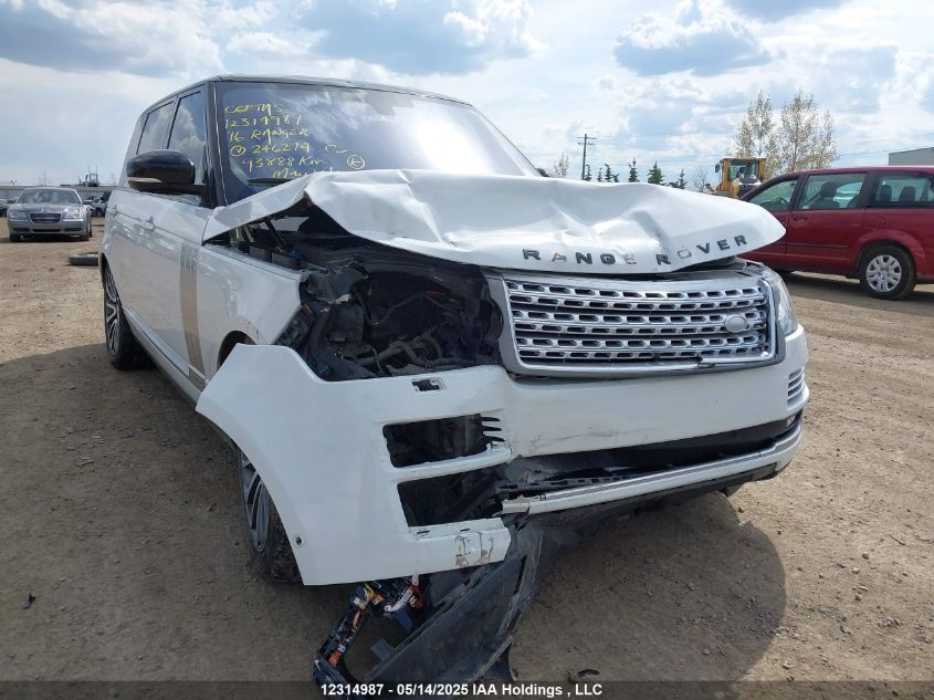 2016 Land Rover Range Rover Autobiography VIN: SALGV3EFXGA246274 Lot: 12314987