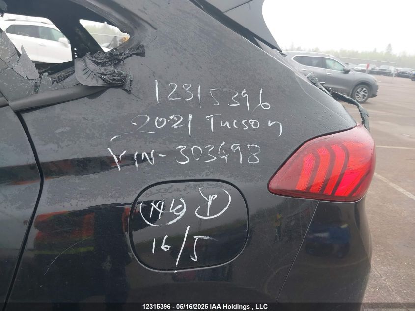 2021 Hyundai Tucson Se VIN: KM8J2CA40MU303498 Lot: 12315396