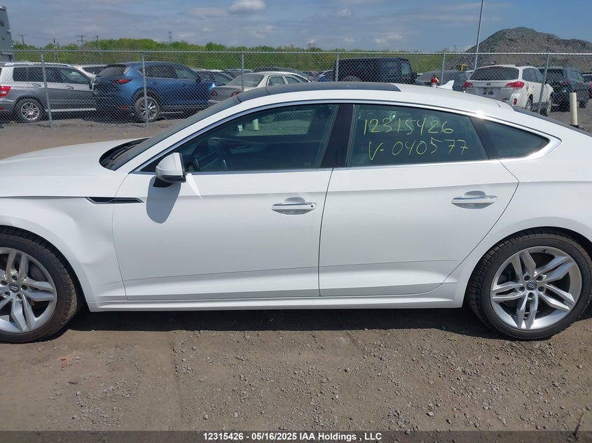 2019 Audi A5 Sportback VIN: WAUANCF55KA040577 Lot: 12315426