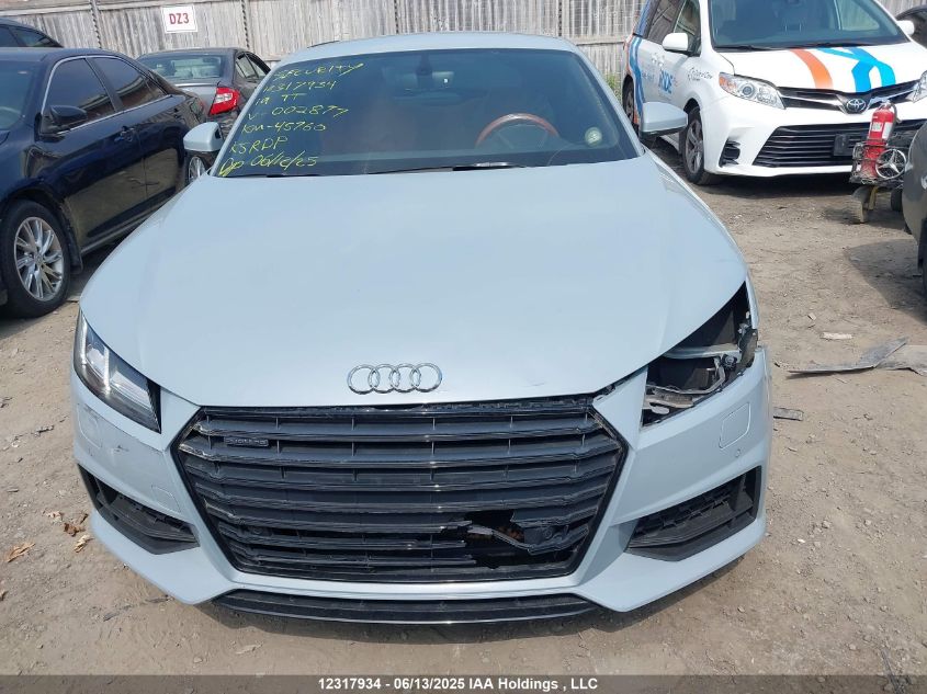 2019 Audi Tt VIN: TRUAEAFV7K1002877 Lot: 12317934
