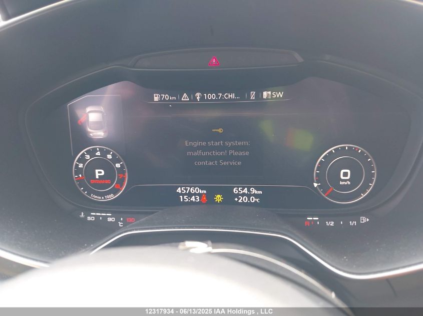 2019 Audi Tt VIN: TRUAEAFV7K1002877 Lot: 12317934