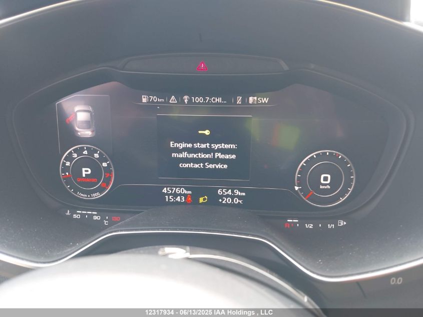 2019 Audi Tt VIN: TRUAEAFV7K1002877 Lot: 12317934