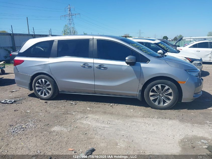 2022 Honda Odyssey Exl VIN: 5FNRL6H61NB501028 Lot: 12317956