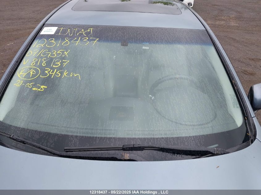 2007 Infiniti G35X VIN: JNKBV61F47M818137 Lot: 12318437