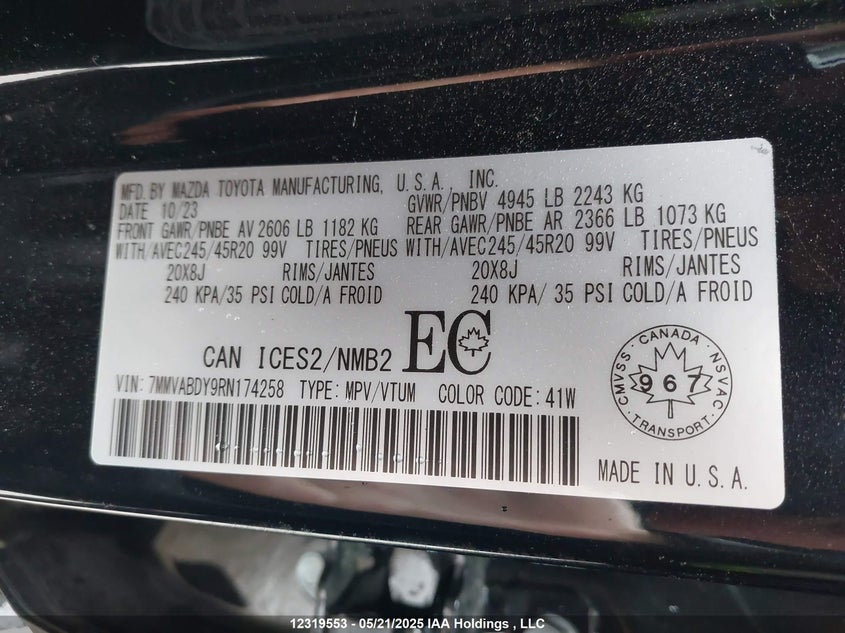7MMVABDY9RN174258 2024 MAZDA CX-50 photo no. 9