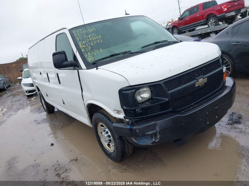 2015 Chevrolet Express 2500 1Wt VIN: 1GCWGGFF1F1265586 Lot: 12319589