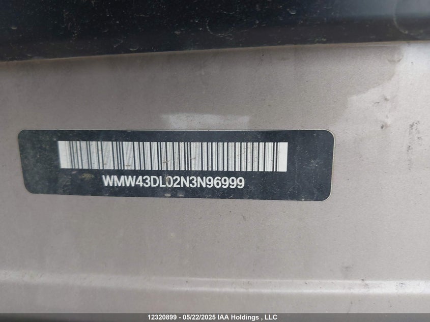 2022 Mini Cooper S VIN: WMW43DL02N3N96999 Lot: 12320899