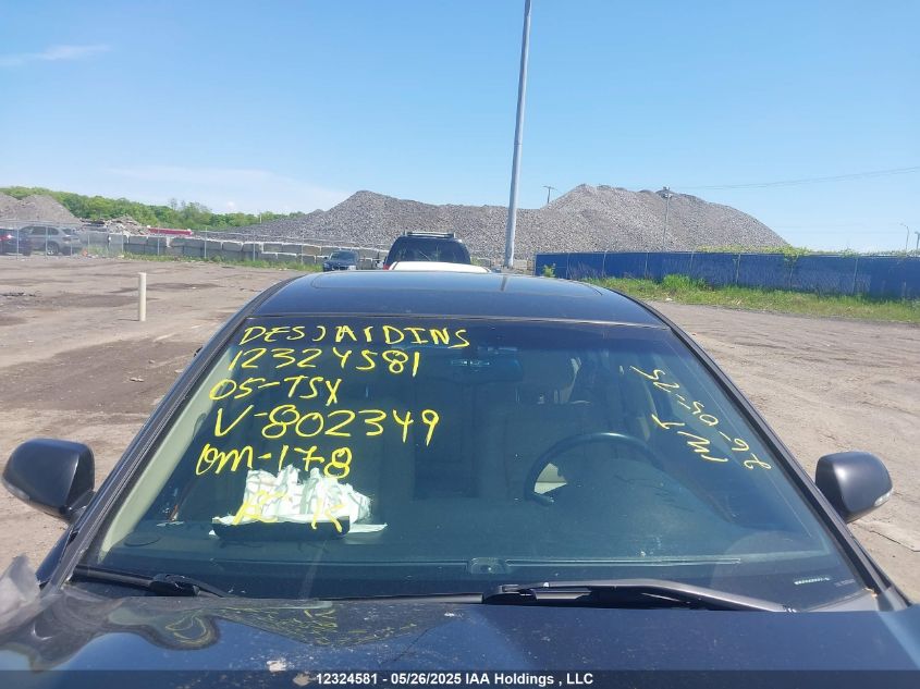 2005 Acura Tsx VIN: JH4CL96845C802349 Lot: 12324581