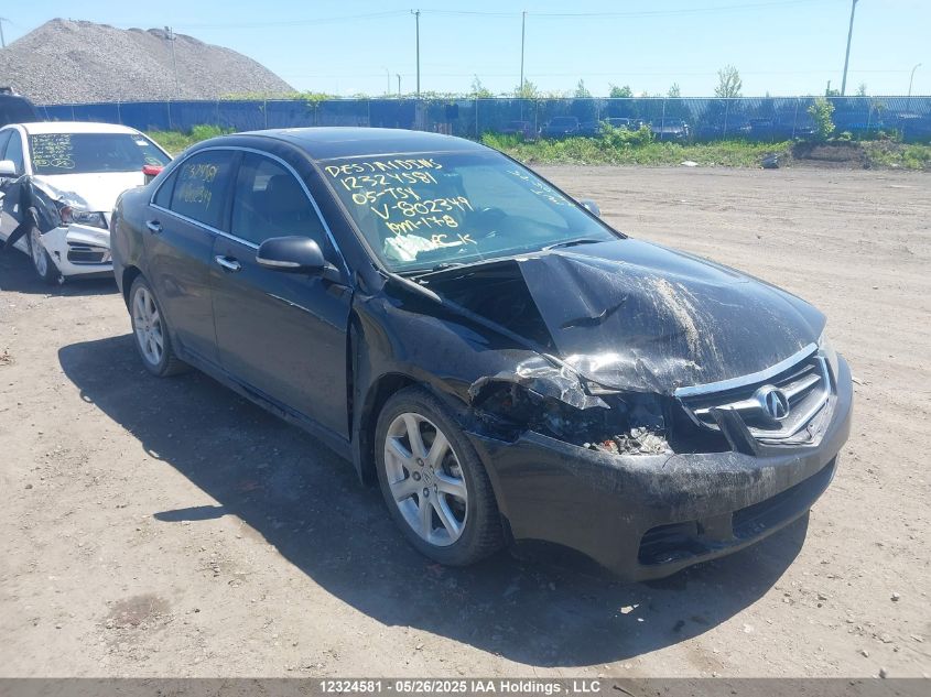 2005 Acura Tsx VIN: JH4CL96845C802349 Lot: 12324581